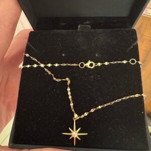 14k Gold Shy Creation North Star 🌟 18” Diamond Necklace